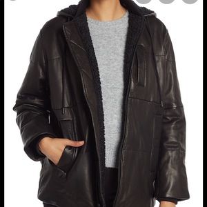 Vince Leather Hoodie!
